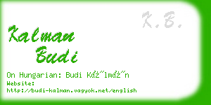 kalman budi business card